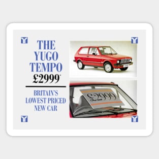 YUGO - Britain's Lowest Priced New Car Magnet